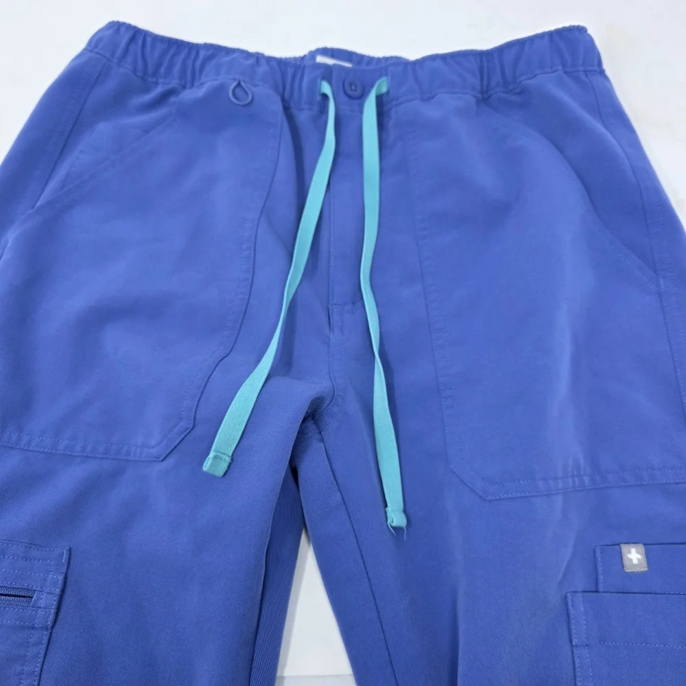 Figs‎ Cairo Cargo Scrub Pants Blue Men's Medical Size Small S